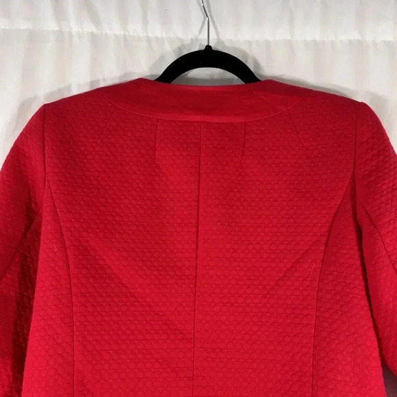Coldwater Creek Jacket Women's PS Petite Red Button Up Round Neck 3/4 Sleeve - Picture 6 of 7